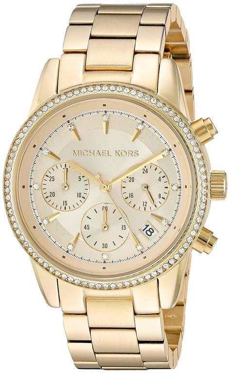 chronograph mit lederband damen michael kors|Michael Kors Ritz Chrono ab 89,99 .